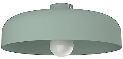 L+ LED-Deckenleuchte aus Metall – Durchmesser 40cm – Lampenfassung E27 (Glühbirne nicht im Lieferumfang enthalten) – Made in Italy – Modernes Design für Küche und Wohnzimmer (Eisberggrün)