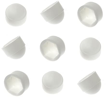 Pro Bamboo Kitchen 24pcs Bolt Nut Protection Cap White Hexagon Dome Nylon Bolt Nut Protection Cover M8x14mm
