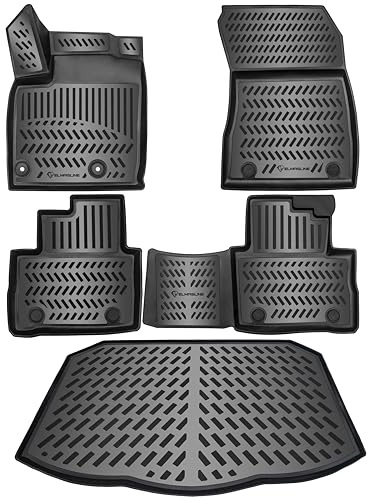 ELMASLINE 3D Tappetini Gomma e Vasca Baule per Nissan Qashqai (J12) 2021-2025 (Piso de Carga Inferior) | ¡No es Compatible con E-Power! | Tappetini Auto | Vasca per il bagagliaio | Accessori Auto