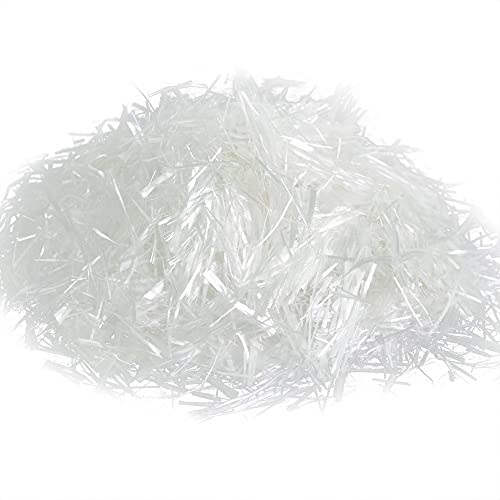 UPTTHOW Fiberglas für Zementmörtel, Betonverstärkung, Anti-Sicker- und Anti-Riss-Zement-Mischung für Bauwände, Gartenböden, 19 mm - 0,5 kg/Packung