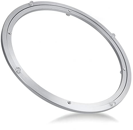 ESOYAWE Heavy Duty Lega Alluminio Giradischi Cuscinetti, Piatto Girevole per Tavolo da Pranzo Rotondo/TV/Display Alimentare/Scultura da Tavolo, Antiscivolo Antiruggine Piastra Girevole