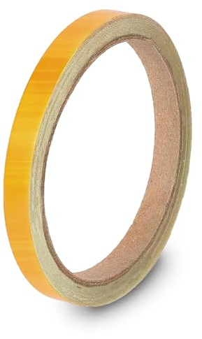 DasWas Strisce Decorative Autoadesive per Auto, Barca, Moto, Decorazione | Strisce Decorative Resistenti Alle Intemperie | Striscia Decorativa 10 mm x 10 m | Strisce Adesive Lucido GIALLO