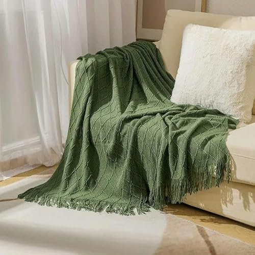 QIUMING Nordic Stricken Plaid Decke Super Weiche Böhmen Decke Für Bett Sofa Abdeckung Bettdecke Plaid Auf Die Sofa Dekor Decken Mit quaste