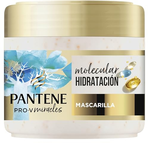 Pantene Pro-V Miracles Hidratación y Brillo Mascarilla Intensiva con Biotina, 300ml Tratamiento Intensivo Para Pelo Seco y Dañado. Pelo más Suave después del Primer Uso. Apto para Uso Diario