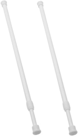 Soporte de Barra de Cortina Extensible sin Taladro Abs Blanco 2 Piezas
