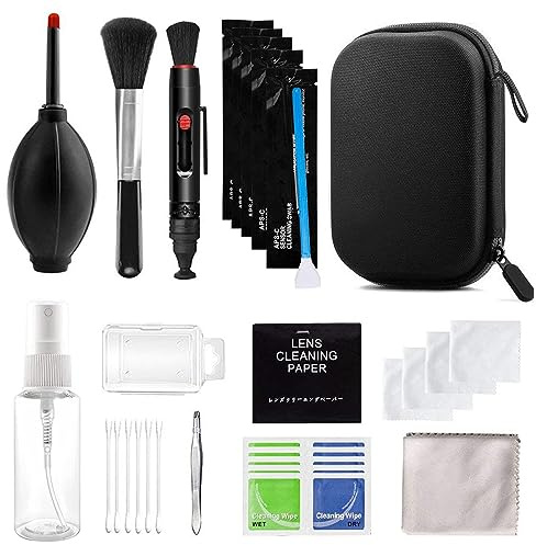 Professional DSLR Camera Cleaning Kit 29-in-1 Camera Cleaner Set Include Cleaning Swabs Cleaning Pen Dust Blower For Sensor Lens Microfiber Cloths
