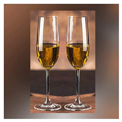 RUNZE765Z Champagnerkelche Champagnergläser aus Kristallglas – perfekt for Hochzeiten, Partys und Bars, hergestellt aus 100% reinem Glas. Packung – 230 ml – 4 Stück. Schaumweingläser