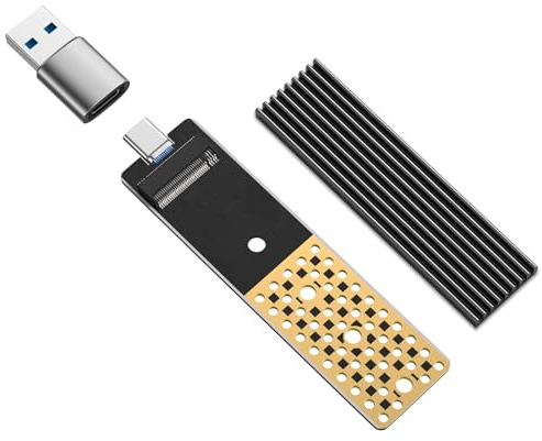 ANYOYO NVMe NGFF USB Adapter, 20 Gbit/s USB 3.2 Gen 2X2 M2 SSD Eclosure, M Key/B+M Key M.2 NVMe SATA Gehäuse für 2242 2260 2280, SSD Adapter mit USB C auf A Apater