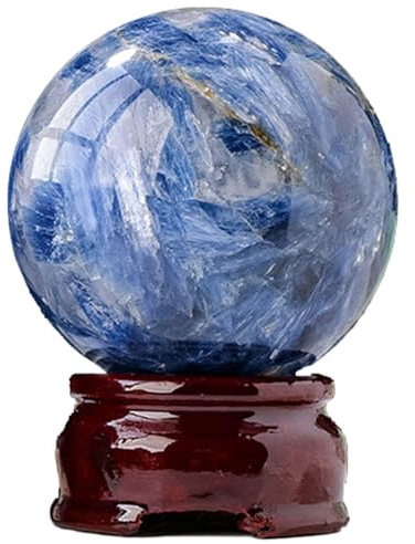 NIBHZ Natürliche Blaue Topas-Kristallkugel-Ornamente, originaler Stein, polierte Lapislazuli-Kugel, Heim-Schreibtisch-Dekoration, Kunsthandwerk, Ornamente,55-60mm