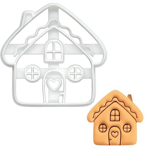 BAKERLOGY Emporte-pièce Maison de campagne - Conception détaillée d'emporte-pièces pour la pâtisserie et l'artisanat, adaptée au fondant, à la pâte, à l'argile