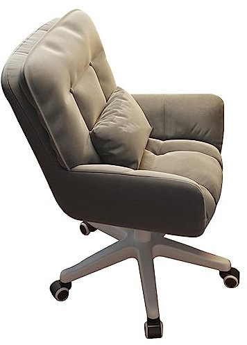 FLEPYHB Schreibtischstuhl für das Homeoffice, Esszimmerstühle Schreibtischstuhl Bürostuhl mit mittlerer Rückenlehne Computerstuhl auf Rollen Wohnzimmerpolster Freizeitstühle Eleganter Drehstuhl aus