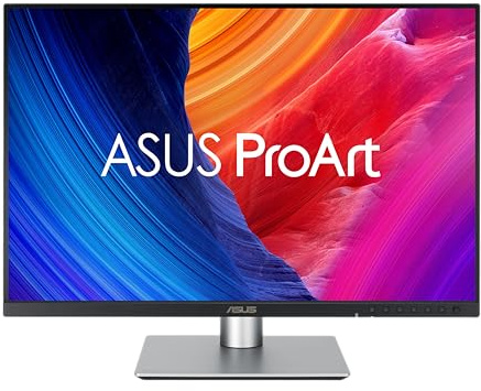 ASUS ProArt PA248QFV 24 Pouces WUXGA Écran Professionnel | Calman Verified, 100% sRGB, Delta E < 2, IPS, HDR10, Light Sync, Support Ergonomique