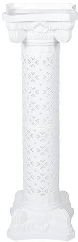 Support de plante en forme de colonne grecque pour décoration de pot de fleurs - Grand pilier en plastique avec motif de colonne romaine pour fondant et présentoir de pots de plantes grecques