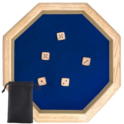 YeyeCyrilze Würfelstrecke, 30 cm / 11,81 Zoll Holzbrett, Spielbrett, Spur, Würfelbahn & Gürtel, geeignet für Brettspiele DND und RPG