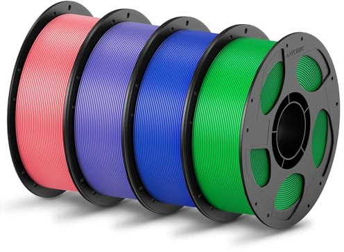 ANYCUBIC PLA Filament 1,75mm, Refill PLA und Spool Kit, 3D Drucker Filament PLA, Vakuumverpackung, Intelligente Identifikation, 4KG Blau Grün Rosa Lila