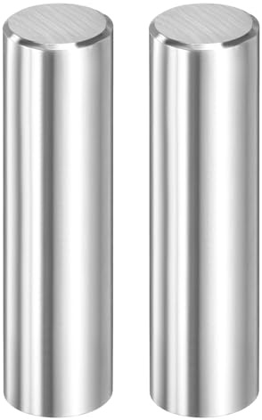 sourcing map 2 Stück 16 mm x 70 mm Dübelstifte, 316L Edelstahl Zylindrische Dübelstifte Regalstütze Peg Pin Stange Befestigungselemente Metall Regal Pegs Silber Ton
