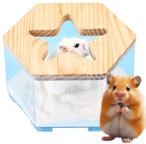 Generisch Zwerghamster Sandbad | Durchsichtiges Hamsterklo | Multifunktionale Nagetierzubehör für Kleintiere, Tägliche Hygiene & Unterwegsnutzung