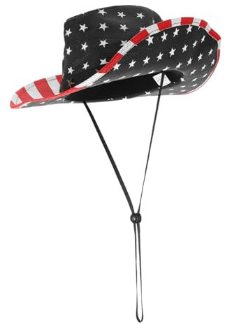 Toyvian Hut Mit Amerikanischer Flagge Aus Westernhut Für Jungen Und Frauen Partyzubehör Zum Memorial Day Und Independence Day Mit Riemen