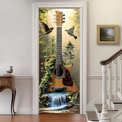 AOHMPT 3D Door Stickers, Peel and Stick Wallpaper ，Self-Adhesive Mural PVC Waterproof Wall Poster for Home Decor 30.3 W x 78.7 H