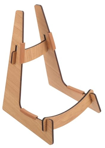 HANABASS Supporto per chitarra in legno per chitarra acustica per ukulele e mandolino, supporto in legno liscio per casa, negozio, aule, uso interno o esterno