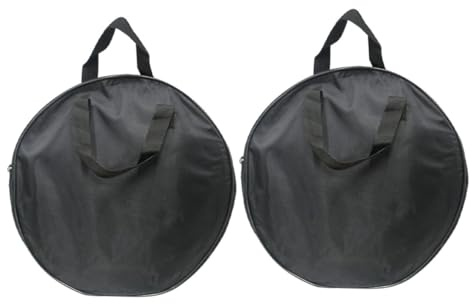 TOGEVAL 2stücke Schlagzeugtasche aus Oxford Gepolstert mit Ergonomischem Griff als Tragetasche und Aufbewahrungskoffer für Ungelende Trommeln und Instrumente