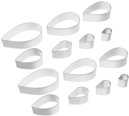 ARTIBETTER Set 14 Pezzi Stampi in Acciaio Inox per Fiori e Petali Tagliabiscotti per Fondente e Pasta Polimerica Utensili da Forno Fai da Te per Decorazioni Dolci e Modellazione Argilla