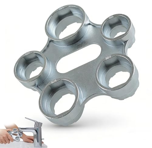 JIXLOUR Universal Wasserhahn Sieb Schlüssel – 10-in-1 Perlator Schlüssel Werkzeug, Kompatibel mit Gängigen Luftsprudler-Modellen, Ideal für Innenliegende Perlatoren & Mischdüsen