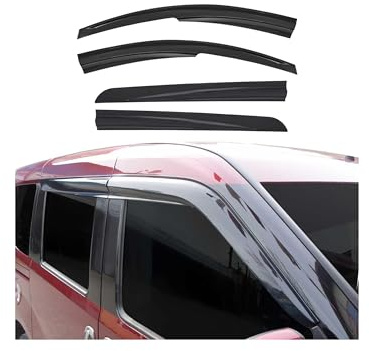 OMAC 4X Windabweiser Regenabweiser kompatibel mit Dacia Lodgy 2012-2022 Acryl Dunkel