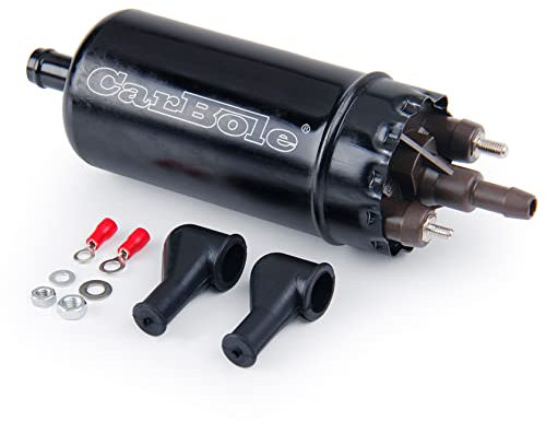 CarBole Elektrische Inline-Kraftstoffpumpe 12V,Dieselpumpe 250 bhp,Universal Externe Inline-Kraftstoffpumpe,Ersetzt 0580464070 und andere Produkte(Schwarze)