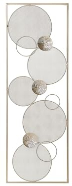 Elegante Wanddekoration aus Metall 31 x 2 x 90 Gold Kreisform Tungsten