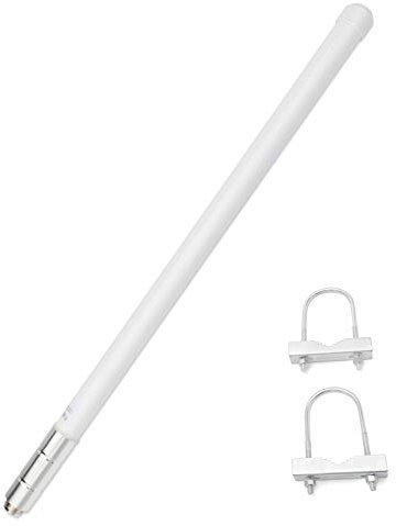 Dual Band Fiberglass Radio Antenna, UHF VHF 144/430mhz Base Antenna, 17 inches SO239 Connector for Base Station Repeater Mobile Transceiver with Mount Bracket
