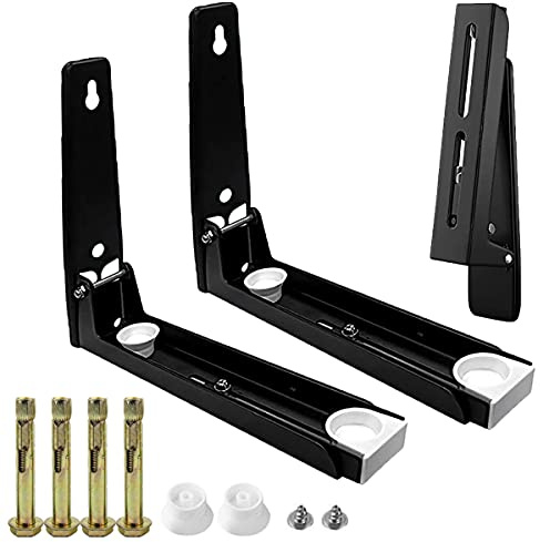 LCOUACEO Support Mural Micro Onde en Acier Inoxydable, 2 Pièces
