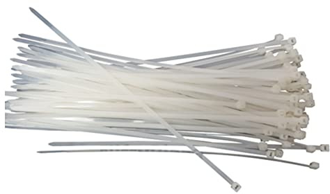 SPORTARC 100 bridas para cables, 5,6 x 300 mm, bridas de nailon con cremallera, envolturas de plástico, mecanismo seguro de autobloqueo, para el hogar, jardín, oficina y bricolaje