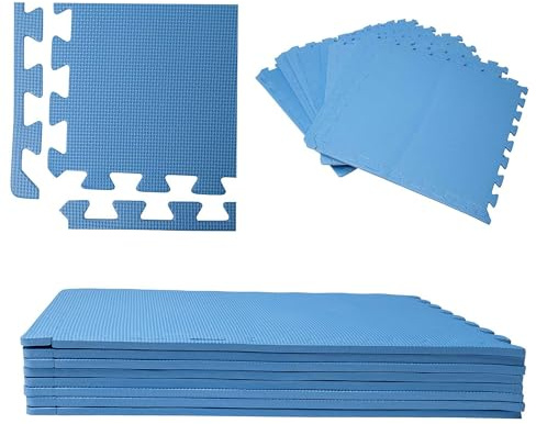 WERKA PRO Fliesen für blauen Pool 50x50cm 1cm Dicke 8 Stück | Einfache Installation, Verwendung im Pool und im Freien, Dicke 1 cm, 8 Stück, glatte Oberfläche, reduziert Risiken