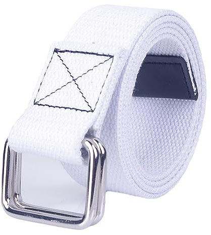 Canvas-Gürtel Für Herren – Verstellbarer Canvas-Webstoff-Gürtel Mit Doppelter Ringschnalle,Lässiger,Einfarbiger Unisex-Webgürtel,Lochloser Gürtel,Geeignet Für Freizeit Und Reisen,100 Cm Für T