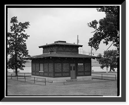 Historic Framed Print, Waterloo Water Works, Well House 4, Fairview & Lafayette Avenue, Waterloo, Black Hawk County, IA - 3, 17-7/8 x 21-7/8