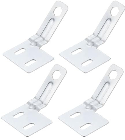 sourcing map Quincaillerie pour Porte Pliante, Lot de 4 Aligneurs de Surface pour Porte Pliante, Kit de Réparation pour Quincaillerie de Porte Pliante de Placard, Couleur Argent