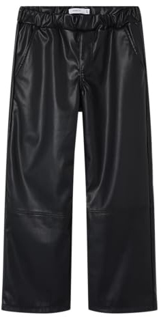 NAME IT NKFNUPU Pant, Pantaloni di Stoffa Bambina, Black,