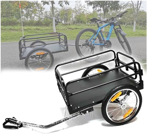 Fahrradanhänger, universal, faltbar, Gepäckanhänger, Reflektoren und Aufbewahrungswagen für Radfahrer, ideal für Pendler vor Ort