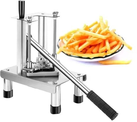 Commercial Fries Slicer, Manual Stainless Steel Vegetable Cutter, 7mm/10mm/14mm Fruit Grater for Potatoes, Cucumbers, Carrots, Onions