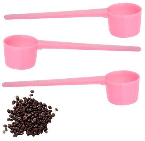XPEX 3 Pezzi Cucchiai Dosatori in Plastica, Cucchiaio Dosatore 5 g, 5 g misurino grammi,5g misurino proteine,Grammi Misurino Misuratore di Proteine ​​del Caffè in Polvere (Rosa)