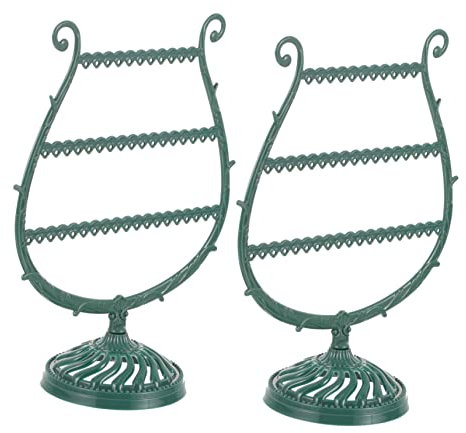 ANDRESLAD 2pcs Earring Holder Organizer Wine Cup Jewelry Display Stand for Earrings Necklaces and Bracelets Dark Green Display Rack Suitable for Girls Jewelry Storage