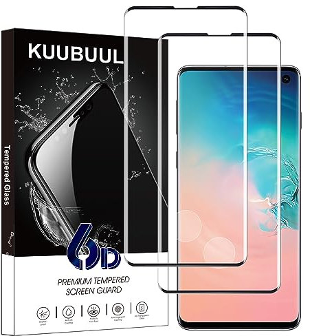 KUUBUUL für Panzerglas Schutzfolie für Samsung S10, [2 Stück][Erkennbarer Fingerabdruck][9H Härte][Blasenfrei][Anti-Kratzer] Gehärtetes Glas für Samsung Galaxy S10 Displayschutzfolie