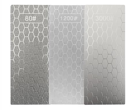 3 Pcs Diamond Stones, 80 Grit 1200 Grit 3000 Grit from Coarse to Extra Fine Diamond Sharpening Steel for Kitchen Scissors Knives Outdoor Tools
