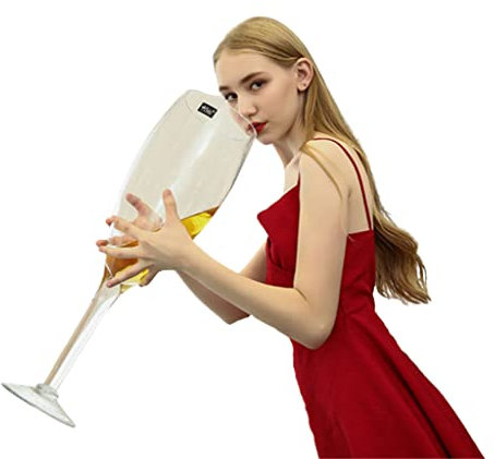 XFZJCHAP Migliora la Tua Esperienza di consumo con la Tazza da Vino in Vetro da Birra, da 2000/3000/6000 ml, con Calice da Champagne e Tazza Gigante.