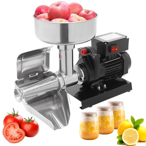 450w Electric Tomato Sauce Maker, Multifunctional Vegetable Cutter, Commercial Stainless Steel Food Milling Press and Strainer Machine for Canning Tomato Purees, Sauces and More
