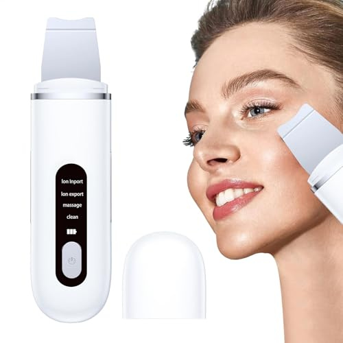 Samuliy Pore Scrubber - Ultrasonic Skin Spatula for Face - Facial Pore Cleaner, Beauty Instrument, Blackhead Remover, Pore Cleanser Tool for Removing Blackhead