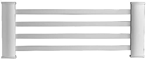 Scaldasalviette compatto a 4 bar, 550 x 210 mm, colore: argento, elettrico, scaldasalviette, per bagno e cucina