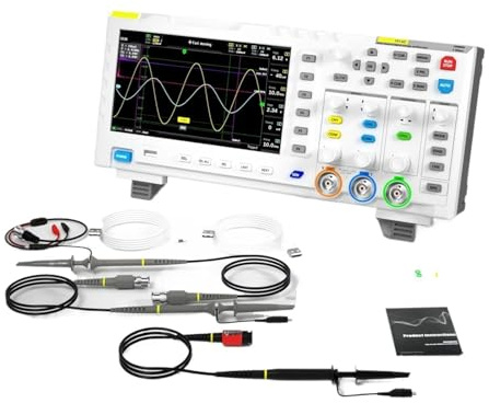 AIRUIXI Digital Oscilloscope 2 In 1 Dual Channel Input Signal Generator 100MHz* 2 Analog Bandwidth 1GSa/s Sampling Rate(1014D with P4100)