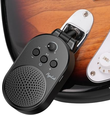 POGOLAB 5W Mini-Gitarren Lautsprecher für E-Instrumente, Bluetooth Übungsverstärker, Musik- & Lautstärkeregelung, tragbar, kompatibel mit Gitarre, Bass, E-Drums (GA-5)